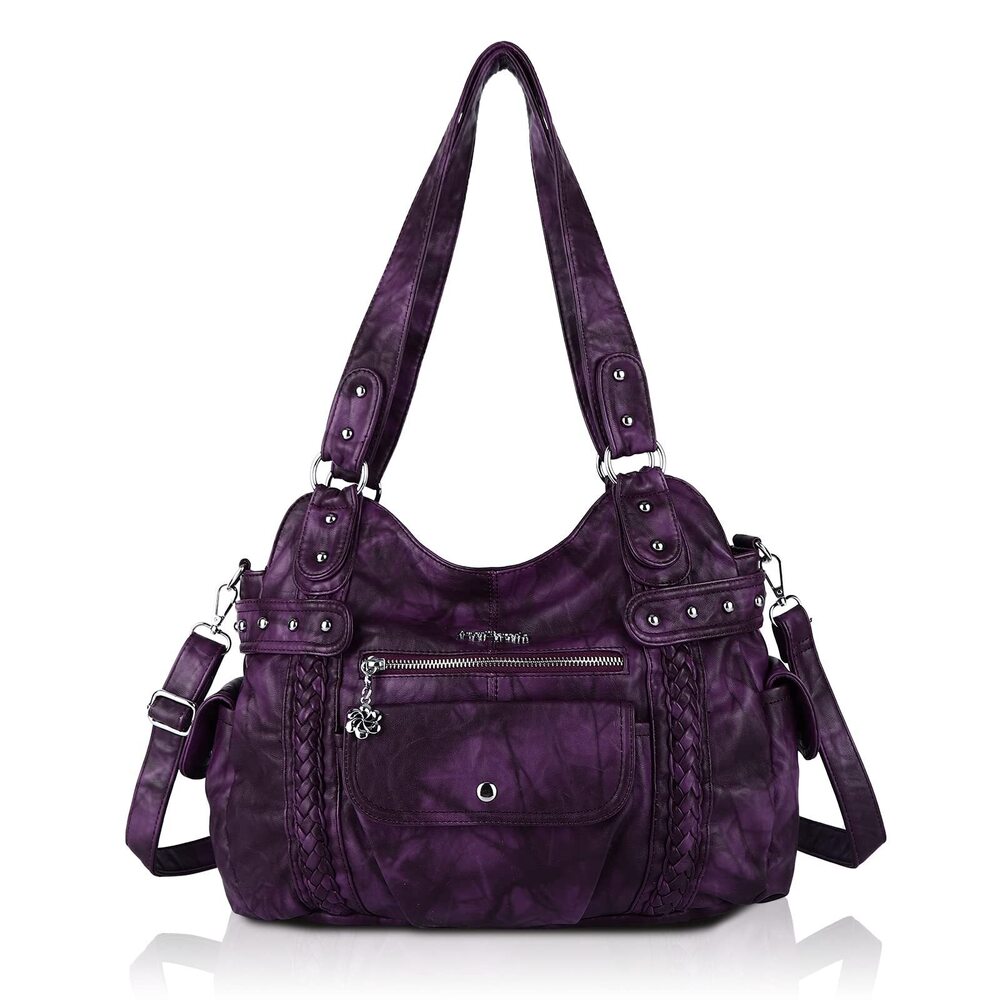 6536 Handbags Soft PU Leather Large Hobo Bags Top Handle Satchel Shoulder